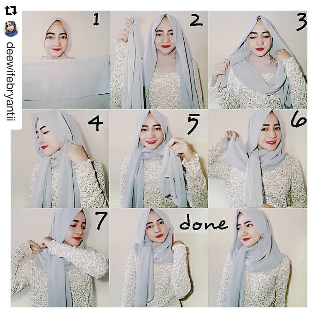 Cara memakai hijab modern