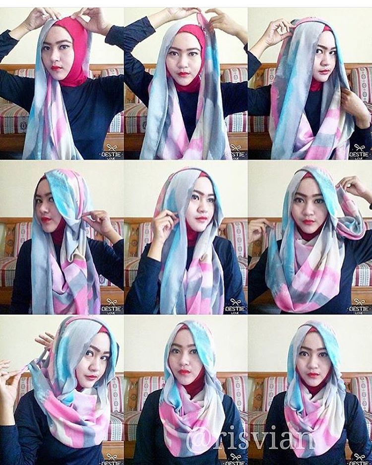 Cara Pakai Hijab Segi 3